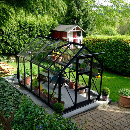 black colour garden conservatory